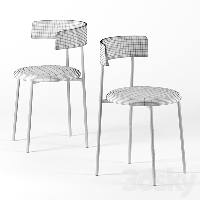 FRIDAY chairs by Fest 3DS Max Model - thumbnail 2