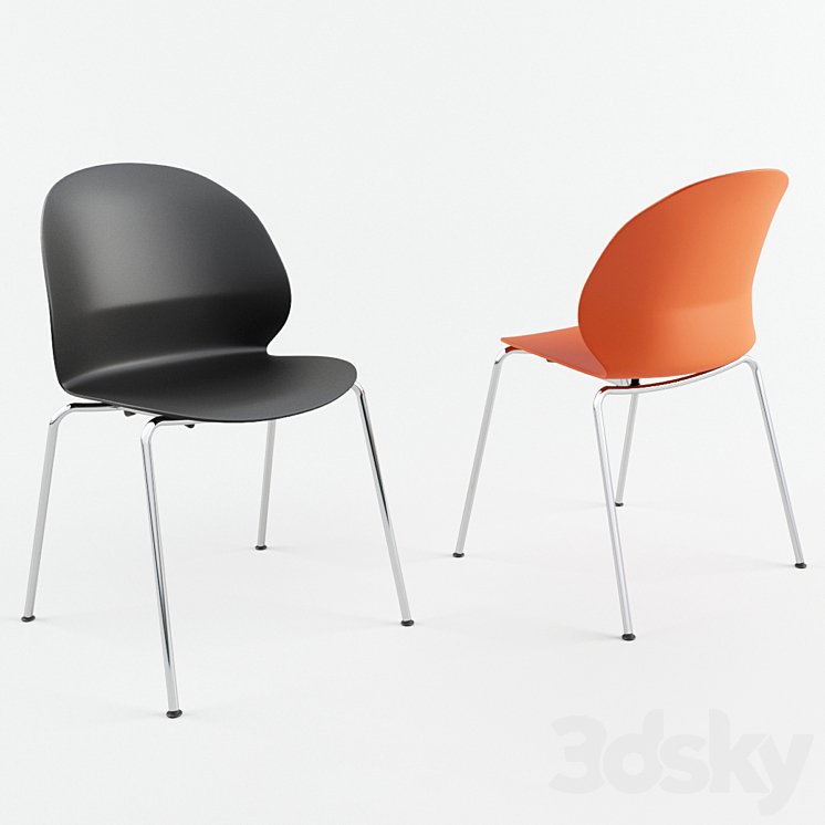 Fritz Hansen n02 Dining Chair 3DS Max Model - thumbnail 3