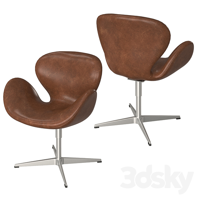 Fritz Hansen Swan 3DS Max Model - thumbnail 3