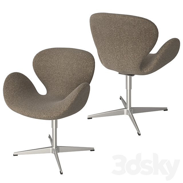 Fritz Hansen Swan 3DS Max Model - thumbnail 4