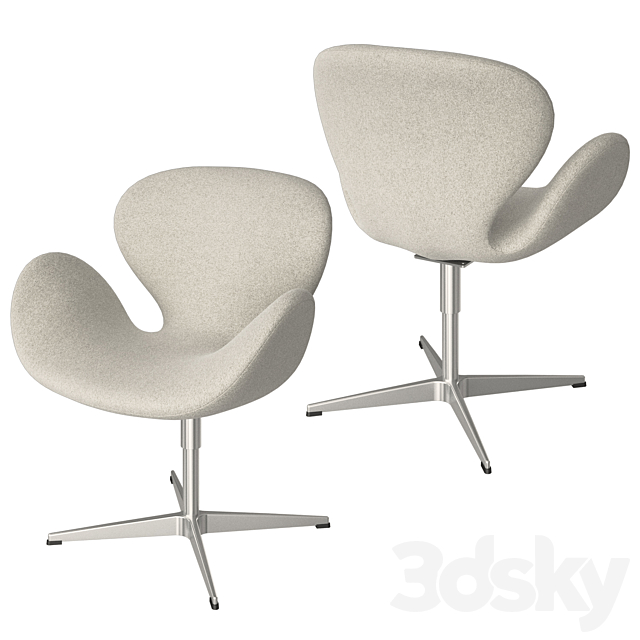 Fritz Hansen Swan 3DS Max Model - thumbnail 5