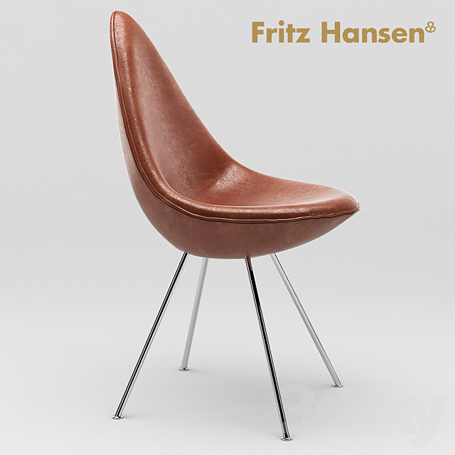 Fritz Hansen The Drop Chair 3DSMax File - thumbnail 1