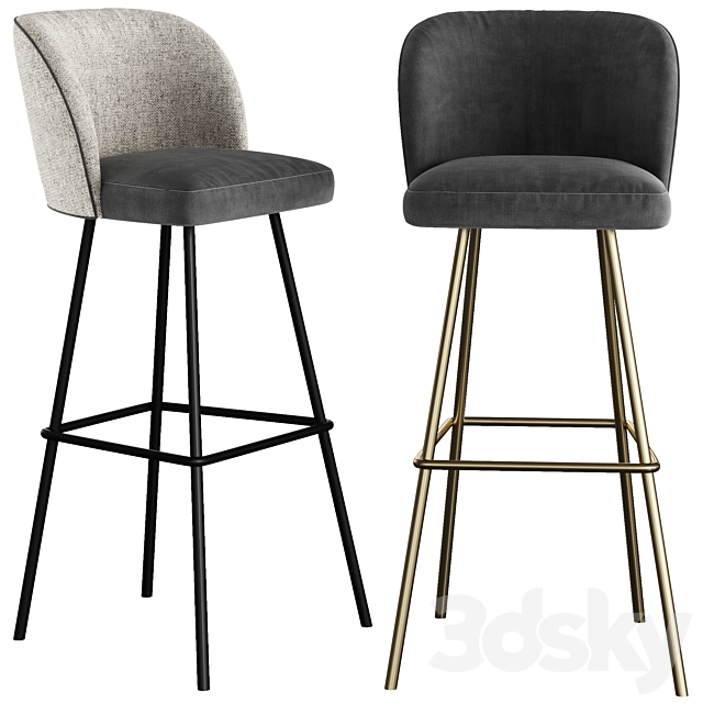 GAIA LINE bar stool By KFF 3DSMax File - thumbnail 1