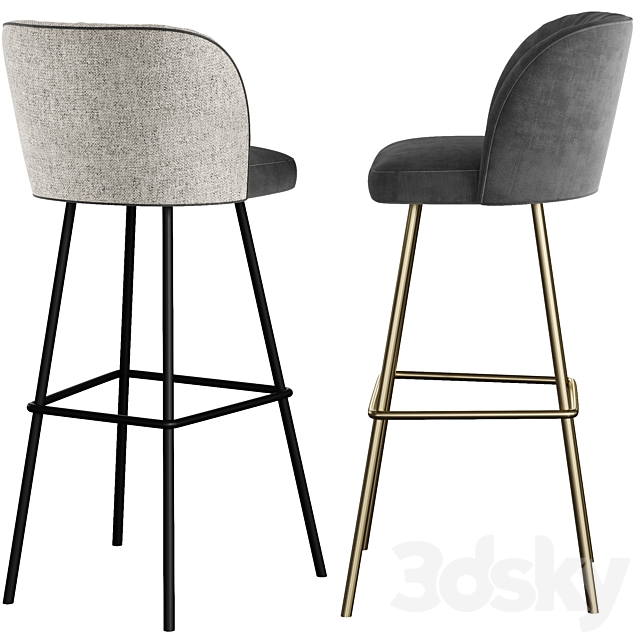 GAIA LINE bar stool By KFF 3DSMax File - thumbnail 3