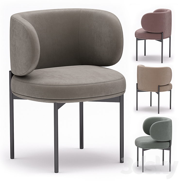 Gallotti&Radice Akiko Chair 3DS Max Model - thumbnail 1