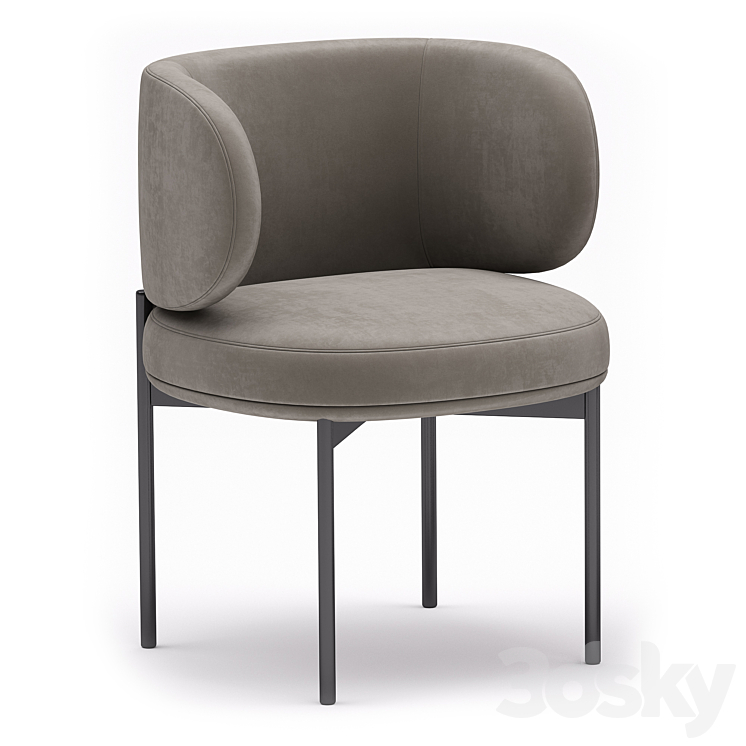 Gallotti&Radice Akiko Chair 3DS Max Model - thumbnail 2