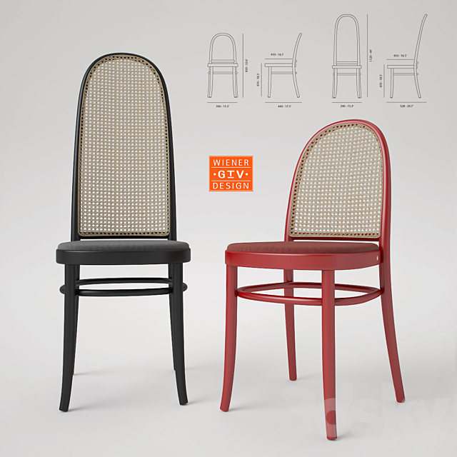 Gebruder Thonet Vienna Morris 3DS Max Model - thumbnail 1