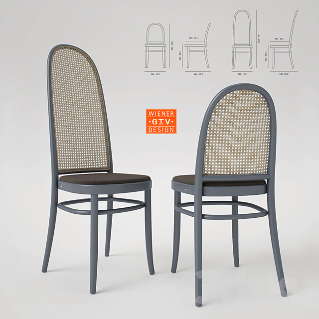 Gebruder Thonet Vienna Morris 3DS Max Model - thumbnail 2