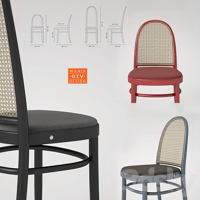 Gebruder Thonet Vienna Morris 3DS Max Model - thumbnail 3