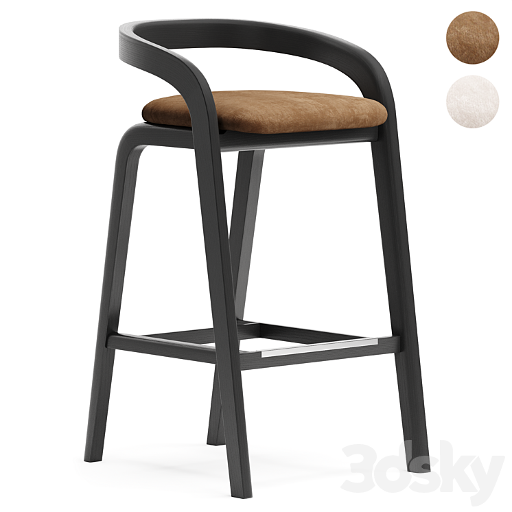 GENEA bar stool – Passoni 3DS Max Model - thumbnail 1