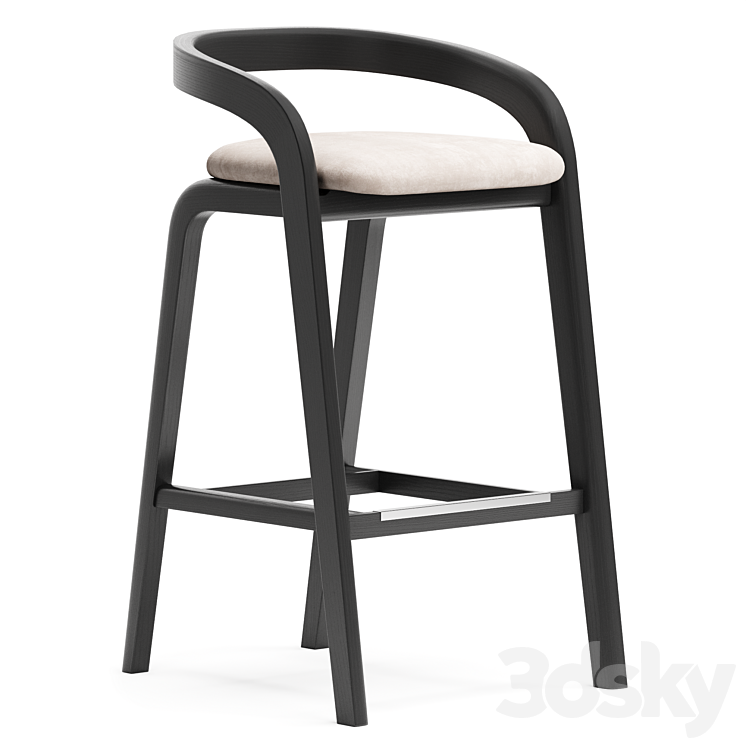 GENEA bar stool – Passoni 3DS Max Model - thumbnail 2