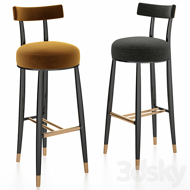 GILMORE BAR STOOL 3ds Max - thumbnail 1