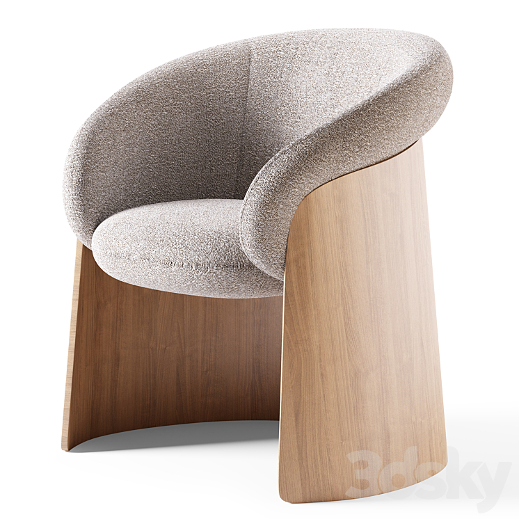 GINGER MADERA Chair 3DS Max Model - thumbnail 1