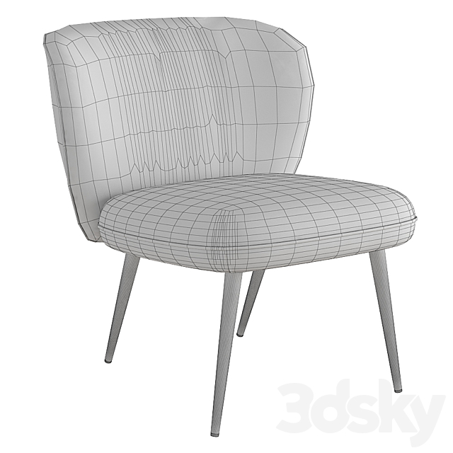 Ginger slipper chair 3ds Max - thumbnail 3