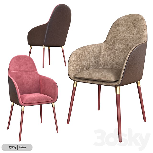 Giorgetti Selene Chair 3DSMax File - thumbnail 2