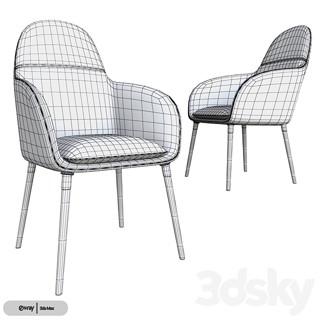 Giorgetti Selene Chair 3DSMax File - thumbnail 3