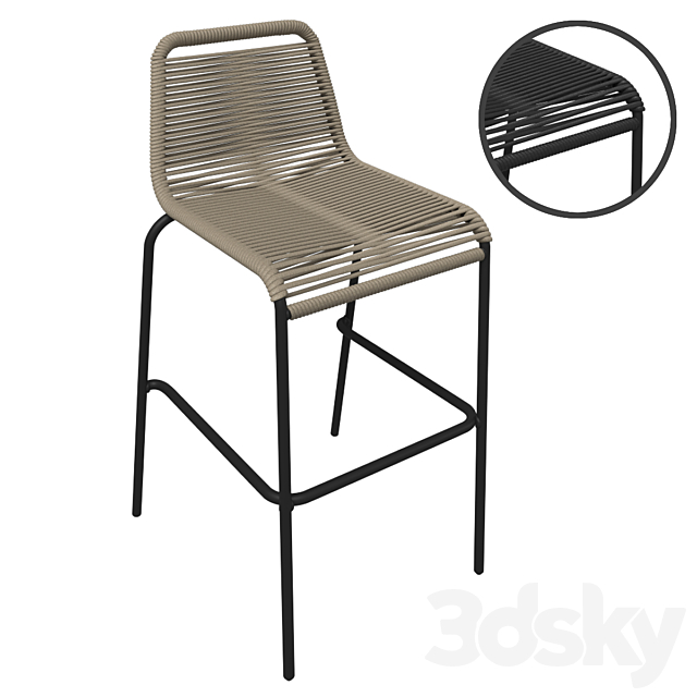 Glenville bar stool. La Forma (ex Julia Grup) 3ds Max - thumbnail 1