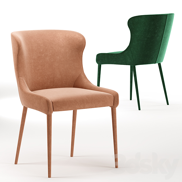 Globewest Claudia Dining Chair 3DSMax File - thumbnail 2