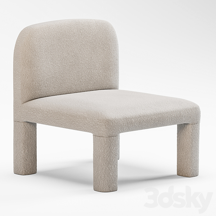 Globewest Hugo Arc Occasional Chair 3DS Max Model - thumbnail 3