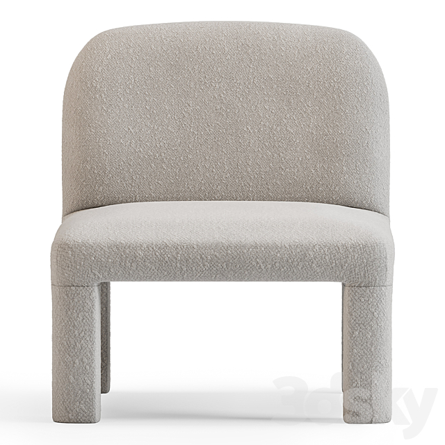 Globewest Hugo Arc Occasional Chair 3DS Max Model - thumbnail 2