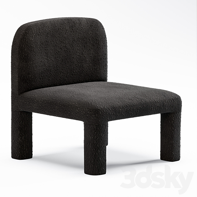 Globewest Hugo Arc Occasional Chair 3DS Max Model - thumbnail 3