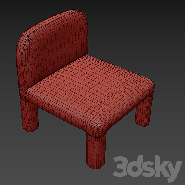 Globewest Hugo Arc Occasional Chair 3DS Max Model - thumbnail 4