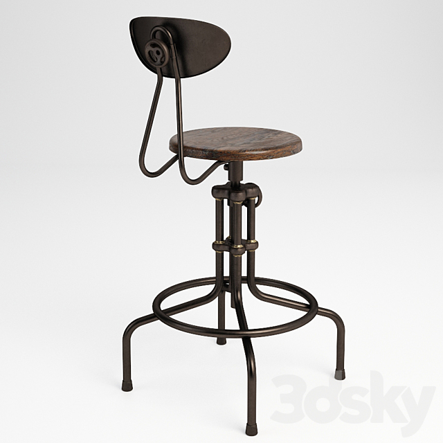 GRAMERCY HOME – ISAAC COUNTER STOOL 445.002A 3DS Max Model - thumbnail 2