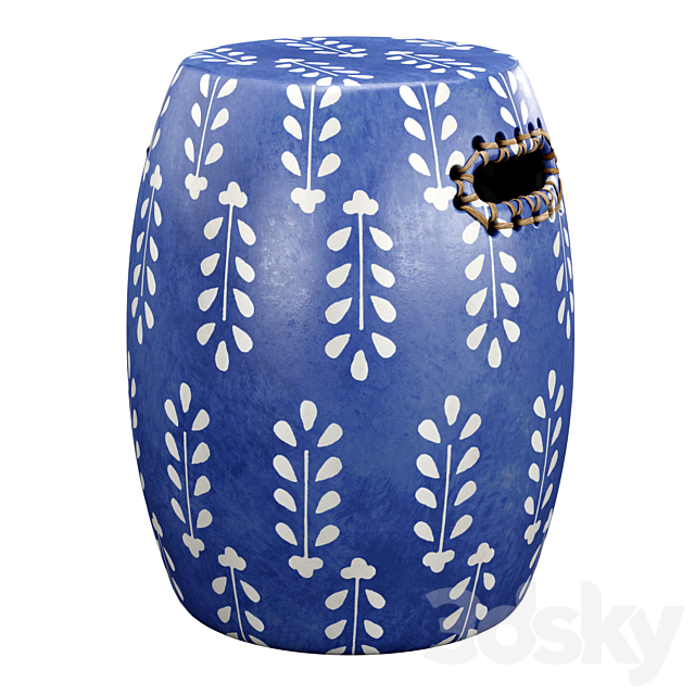 Griffin Ceramic Stool Anthropologie 3DSMax File - thumbnail 1