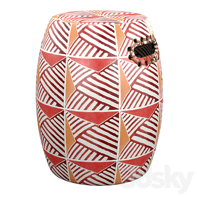 Griffin Ceramic Stool Anthropologie 3DSMax File - thumbnail 2