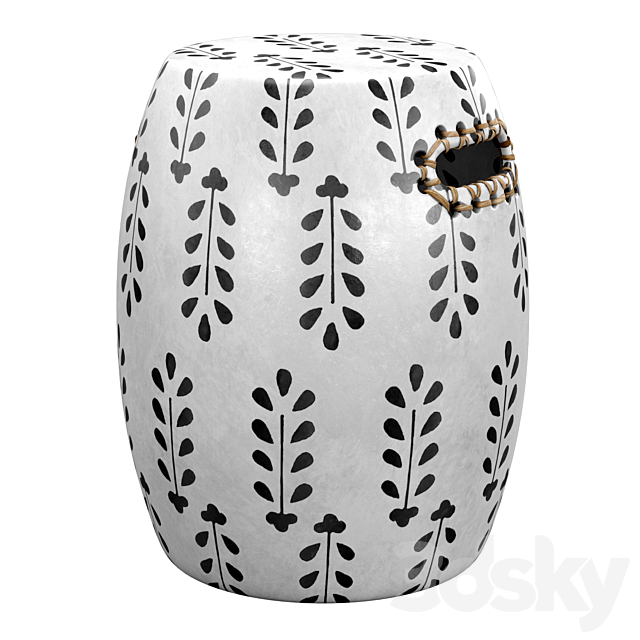 Griffin Ceramic Stool Anthropologie 3DSMax File - thumbnail 3