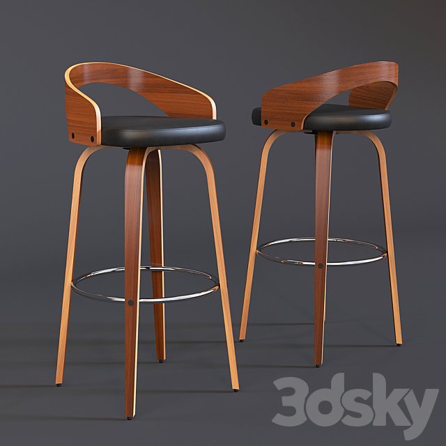 Grotto Barstool 3DS Max Model - thumbnail 1