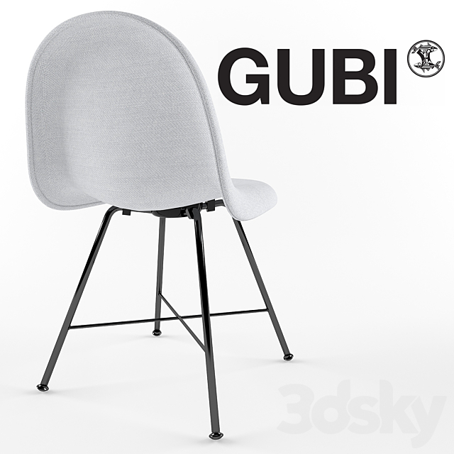 GUBI 13F FULLY UPHOLSTERED HALLINGDAL 3DS Max Model - thumbnail 2