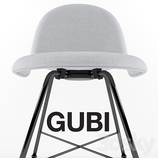 GUBI 13F FULLY UPHOLSTERED HALLINGDAL 3DS Max Model - thumbnail 3