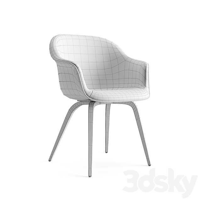 Gubi Bat Dining Chair Collection 3DS Max Model - thumbnail 5