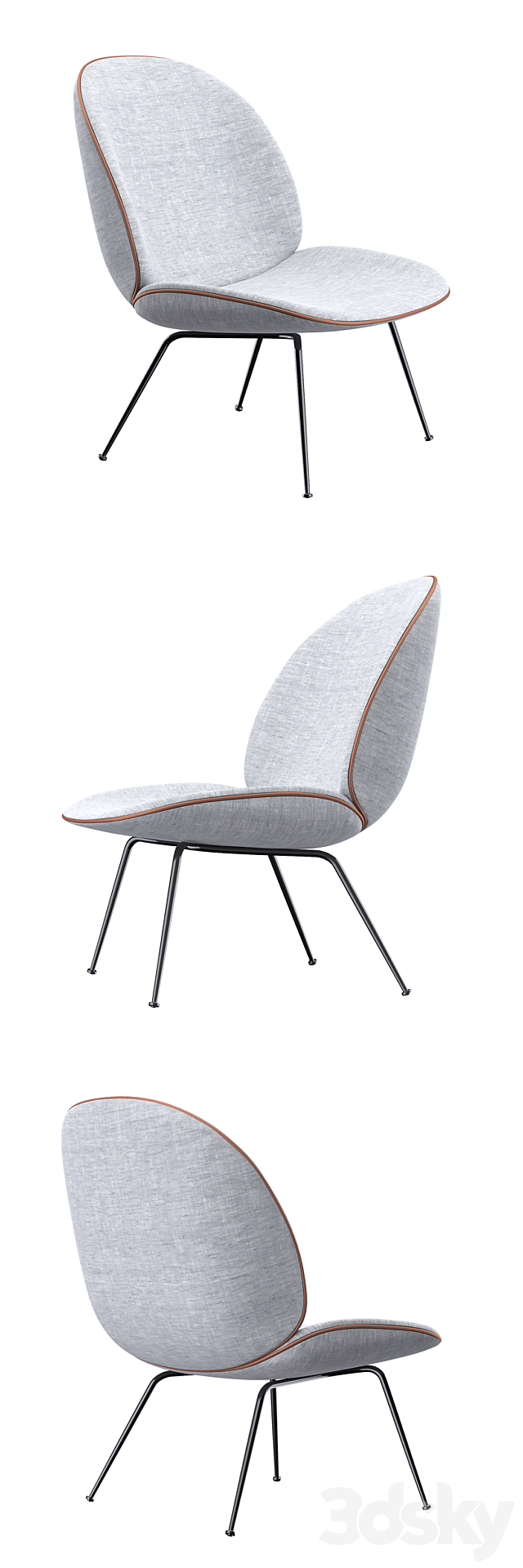 Gubi Beetle Lounge Chair 3DSMax File - thumbnail 2