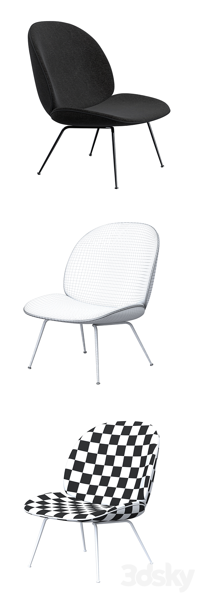 Gubi Beetle Lounge Chair 3DSMax File - thumbnail 3