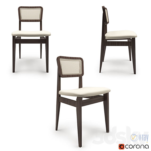 Gubi C-Chair Dining chair 3ds Max - thumbnail 1