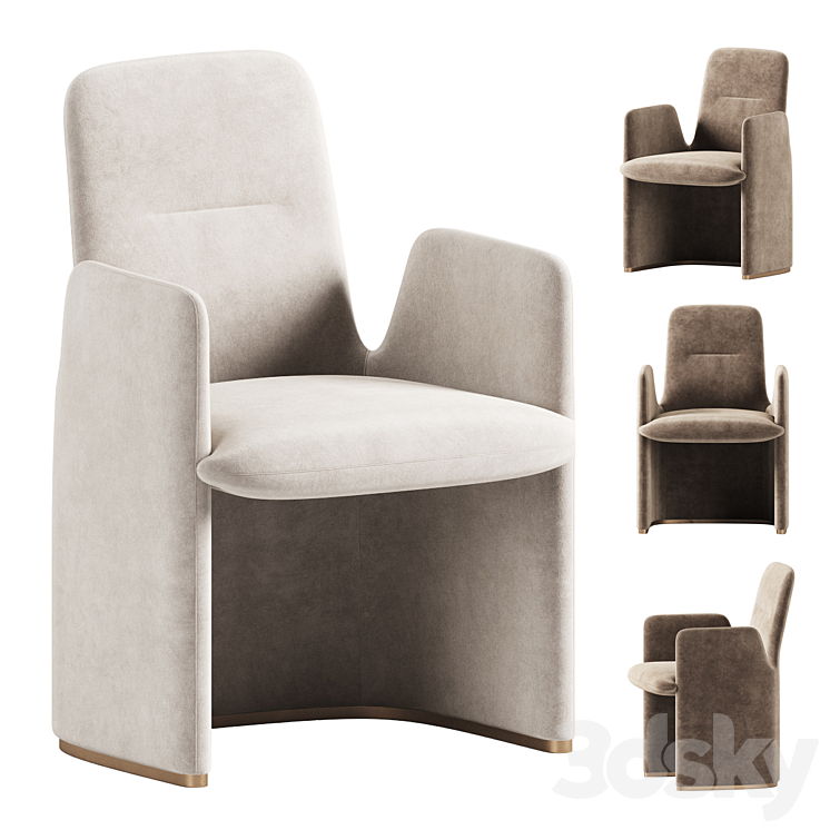 Guest Armchair Poliform 3DS Max Model - thumbnail 1