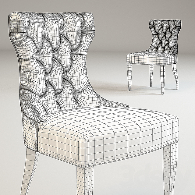 Guinea dining chair & Langham Table _ Lugano 3DSMax File - thumbnail 2