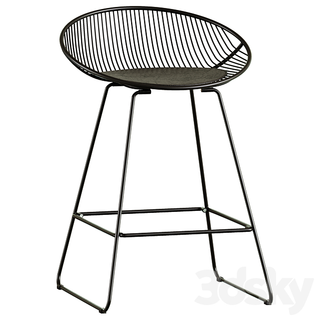 Half-bar chair Ufo 3ds Max - thumbnail 2