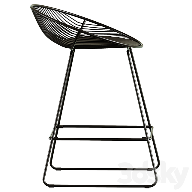 Half-bar chair Ufo 3ds Max - thumbnail 3