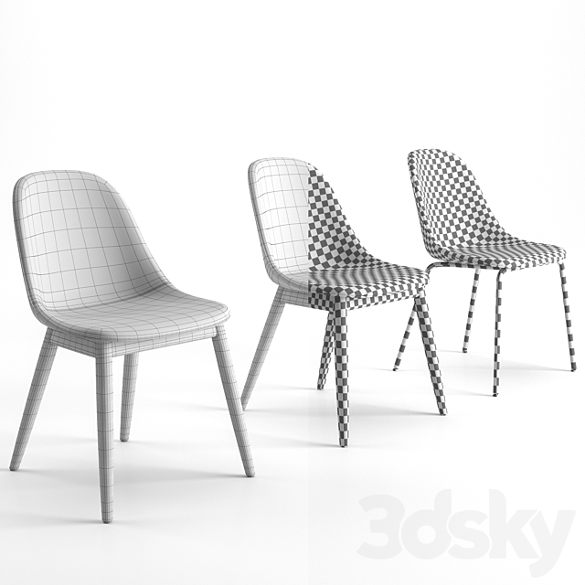 Harbor Side Dining Chair Upholstery by MENU 3DS Max Model - thumbnail 3