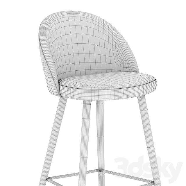 Harton barstool 3DS Max Model - thumbnail 4