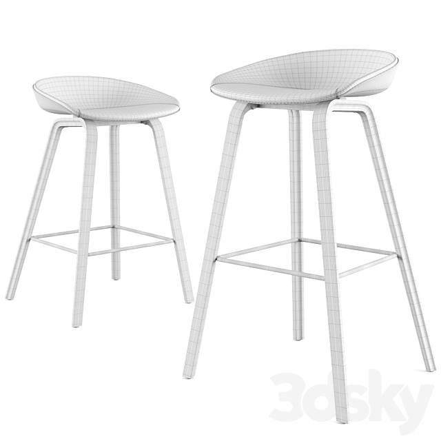 Hay – AAS 33 Barstool & Counter Stool 3DSMax File - thumbnail 2