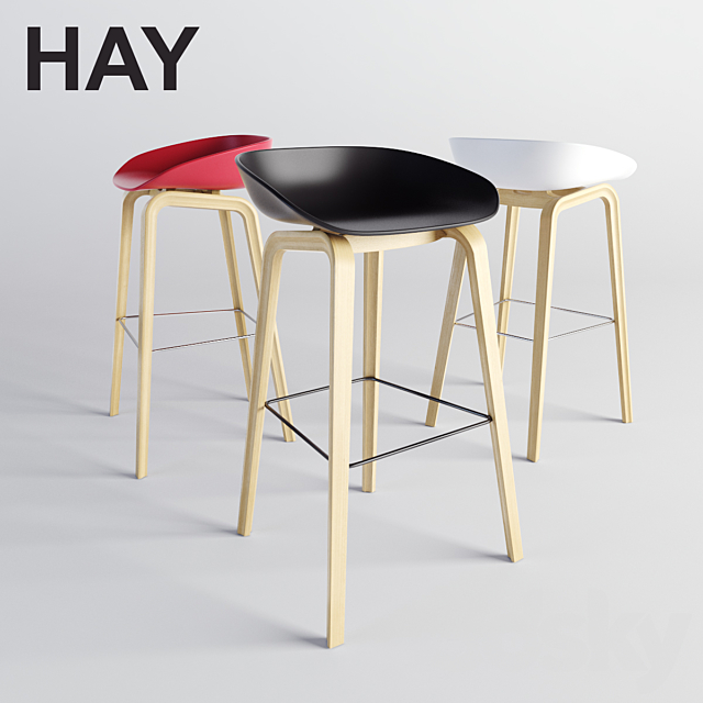 HAY About A Stool (AAS 38) 3DS Max Model - thumbnail 1