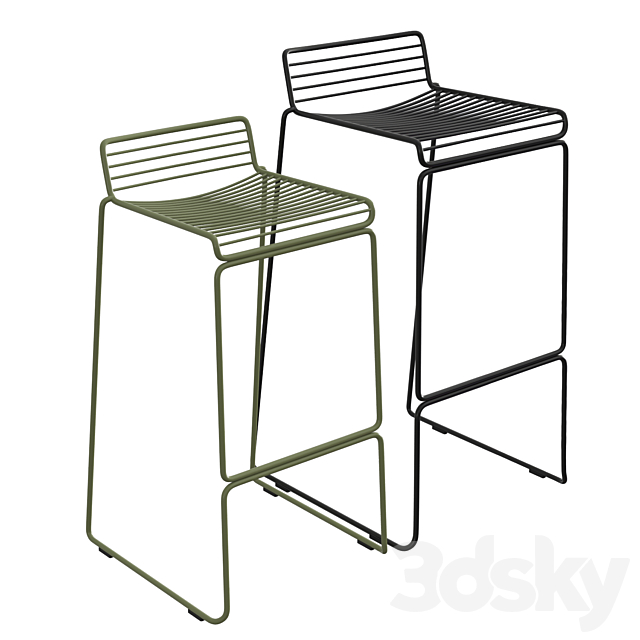 Hee bar stool 3ds Max - thumbnail 1