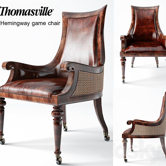 Hemingway game chair 3DSMax File - thumbnail 1