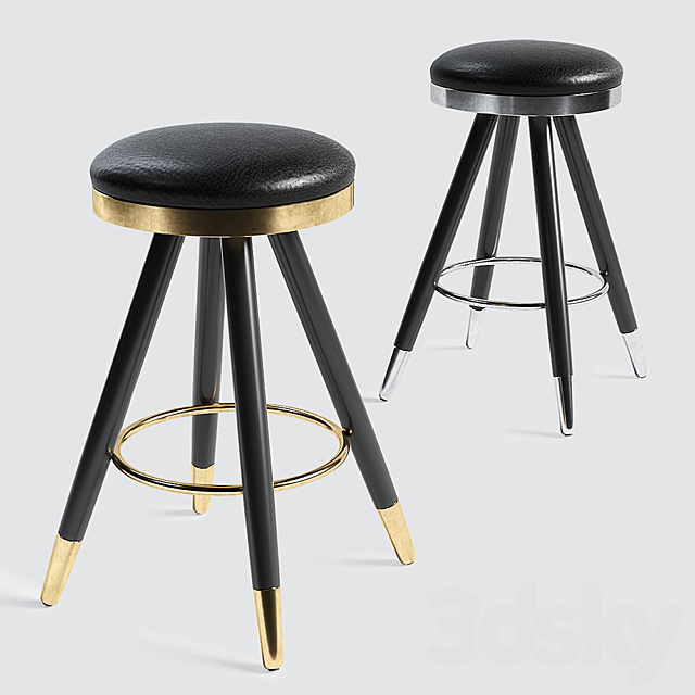 Herman Bar Stool _ Leather 3DSMax File - thumbnail 1