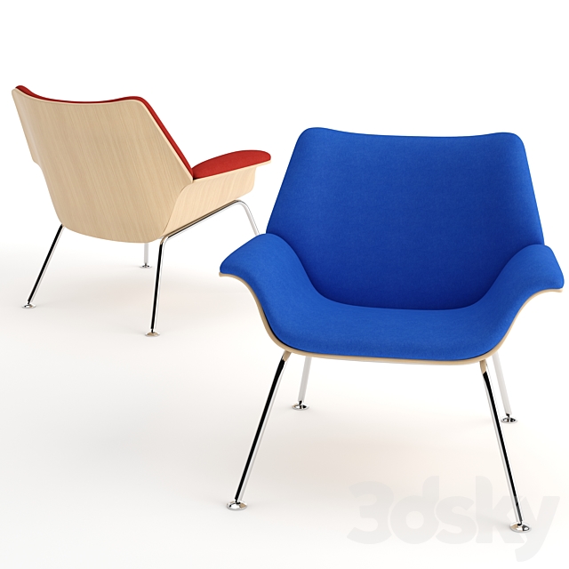 Herman Miller Swoop lounge chair 3ds Max - thumbnail 2