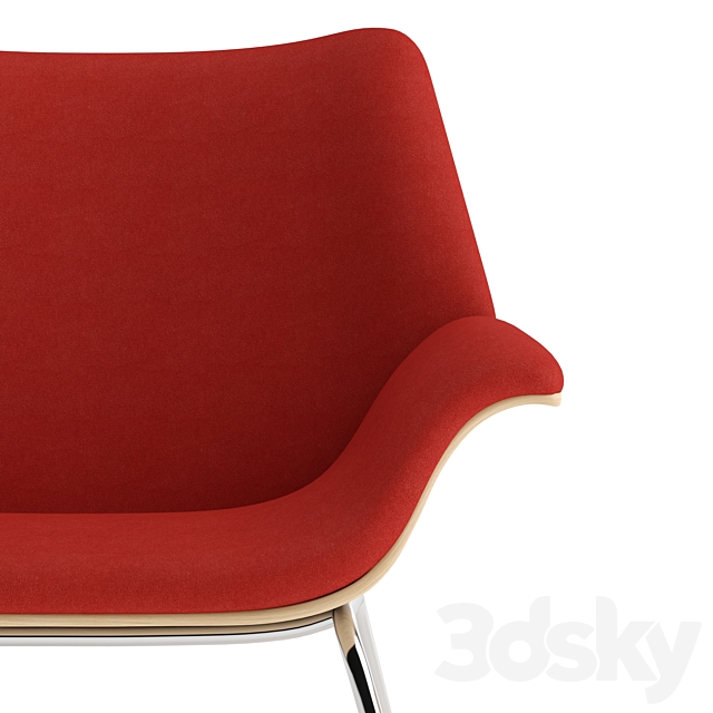 Herman Miller Swoop lounge chair 3ds Max - thumbnail 3